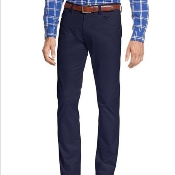 Calvin Klein Men’s Sateen Slim-Fit Stretch Pants - Picture 1 of 8